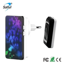 Saful Водонепроницаемая беспроводная дверная кнопка звонка дверной звонок с 1 наружным передатчиком+ 1 внутренний беспроводной дверной Звонок