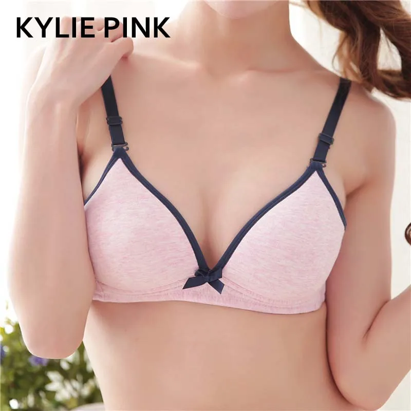 

KYLIE PINK Teenage First Training Bras Cotton Underwear Puberty Young Girls Teen Students Bra Teenage Small Breast Lingerie