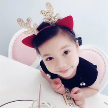 12 шт., Модный милый Блестящий Рождественский северный олень, повязки для волос, однотонные золотые рога, кошачьи ушки, заколки для волос, повязка на голову, новогодние вечерние головные уборы