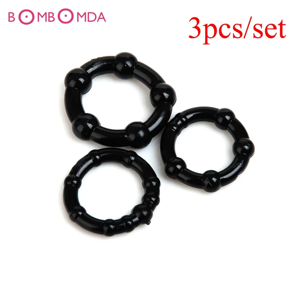 3pcsset High Quality New Hot Silicone Cock Rings Delay Ejaculation