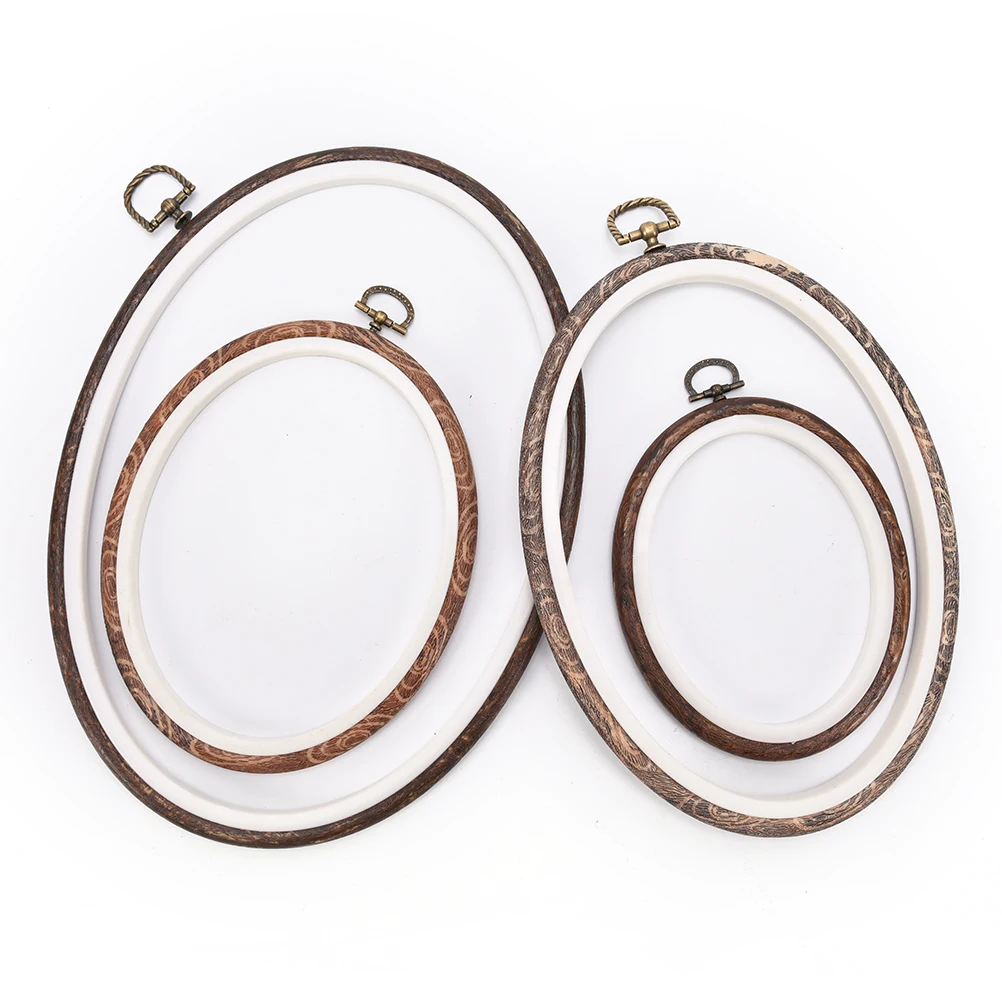 round 11cm Embroidery Hoops Frame Set Bamboo Wooden Embroidery Hoop Rings for DIY Cross Stitch Needle Craft Tools