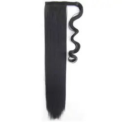 Амир хвостик наращивание волос из жаропрочного синтетического Волокно Шиньоны Длинные прямые накладные волосы Хвостики с Megic ленты