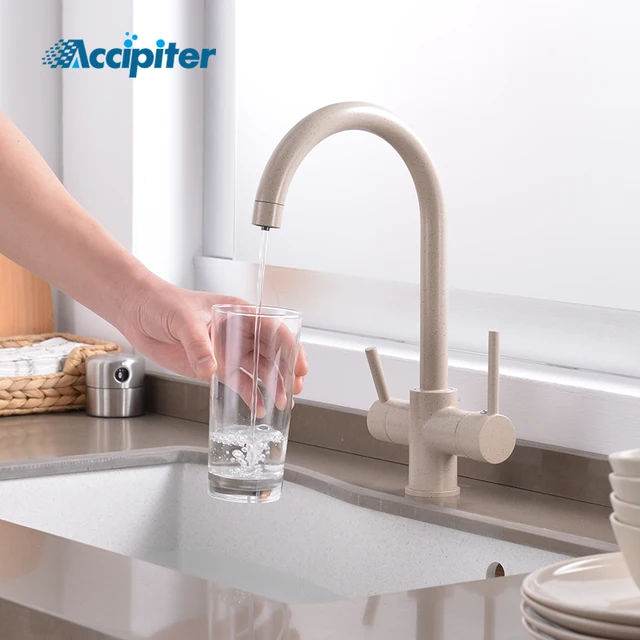 Special Price New Beige Purification Mixer Tap 360 Degree Rotation Water Purification tap Dual Handle Kitchen Faucet Special Price New Beige Purification Mixer Tap 360 Degree Rotation Water Purification tap Dual Handle Kitchen Faucet