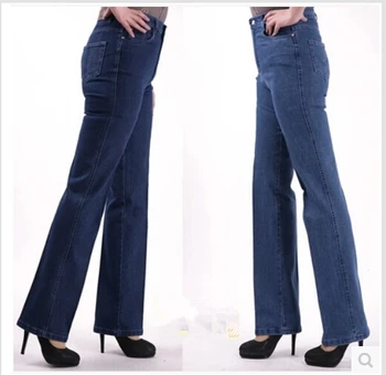 

New Fashion 2019 Women Casual Straight Jeans Plus Size Jeans Female Denim Trousers High Waist Jeans For Women Free Shipping