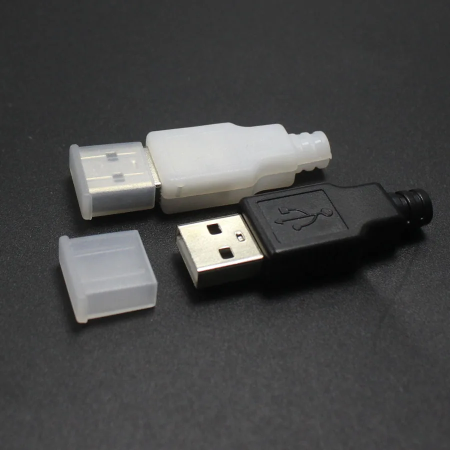 10 шт. USB 2,0 пылезащитный чехол для DIY USB 2,0 A Тип Мужской сборки адаптер разъем розетка