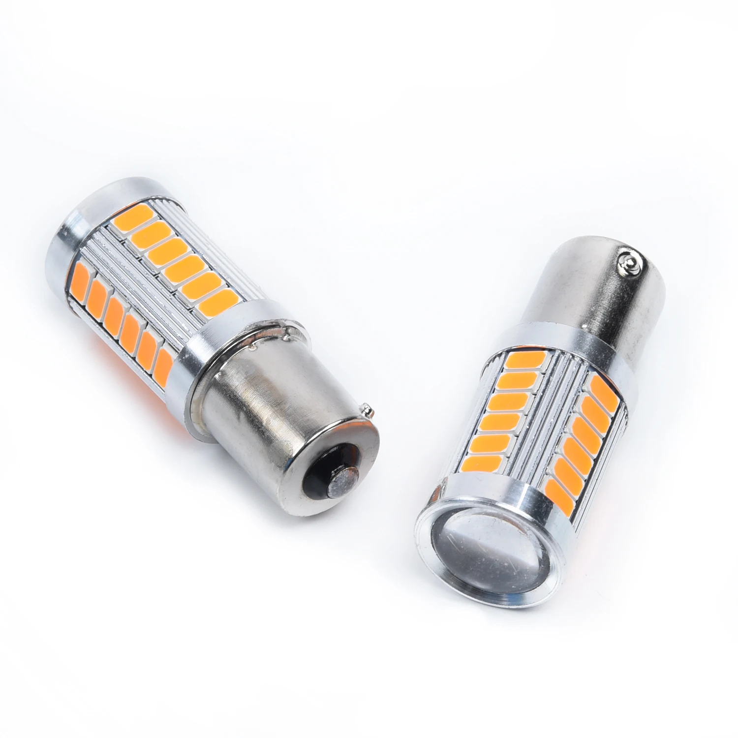 4X BAU15S P21W 1156PY 33SMD вспышка-стробоскоп для автомобиля Стоп светодиодный сигнальный Светильник лампы