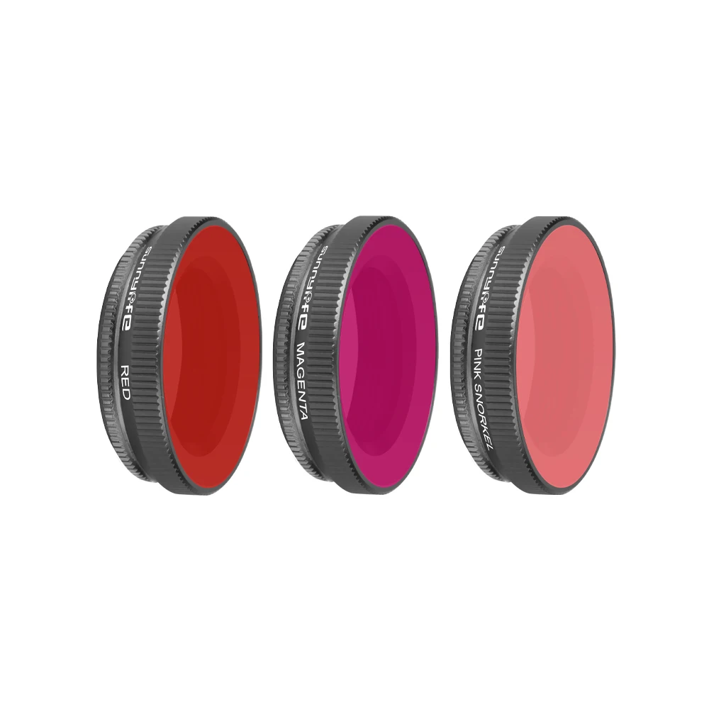 Фильтр объектива камеры Sunnylife для DJI OSMO Action Sport camera Регулируемый ND/PL ND4 8 16 32 UV CPL фильтр объектива Фильтры для дайвинга комплект - Цвет: Red Magenta Pink