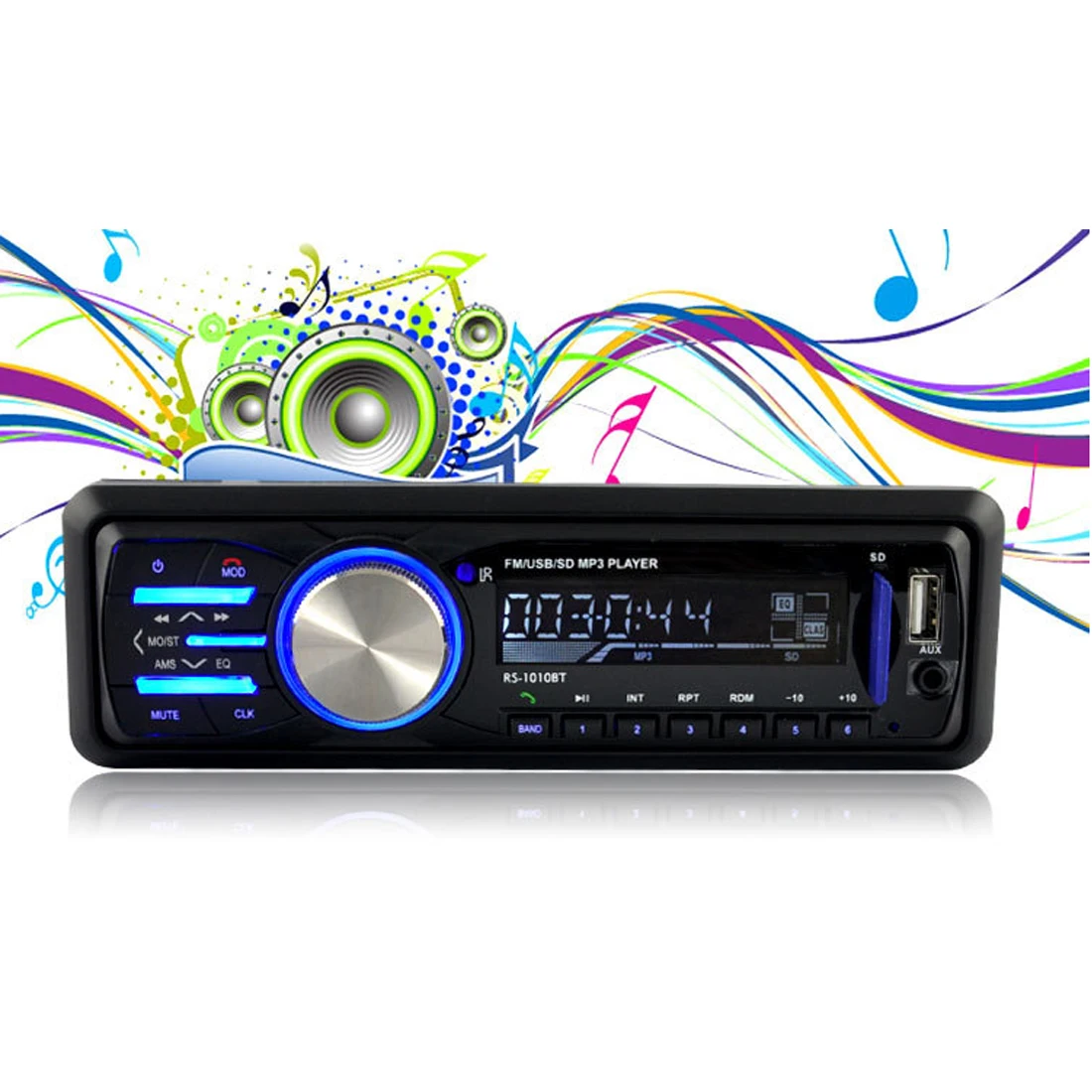 

Marsnaska 12V Car Stereo FM Radio MP3 Audio Player Support Bluetooth Phone with USB/SD MMC Port Car Electronics In-Dash 1 DIN