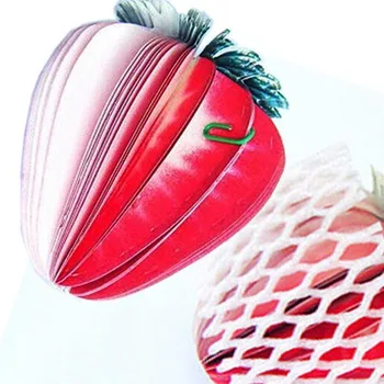 

[Free shipping] 10pcs/lot cute novelty school/office supplies notepad in strawberry shape print with company logo ,fruit series