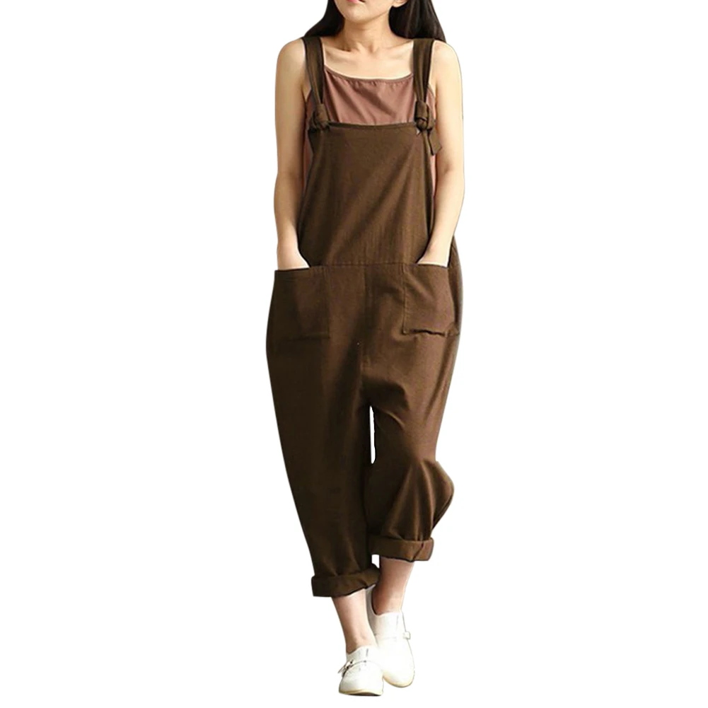 Vintage canvas Linen black / blue Women Jumpsuits Full Length Loose New Autumn Mori Girl Strap Belt Rompers Vintage canvas Linen black / blue Women Jumpsuits Full Length Loose New Autumn Mori Girl Strap Belt Rompers