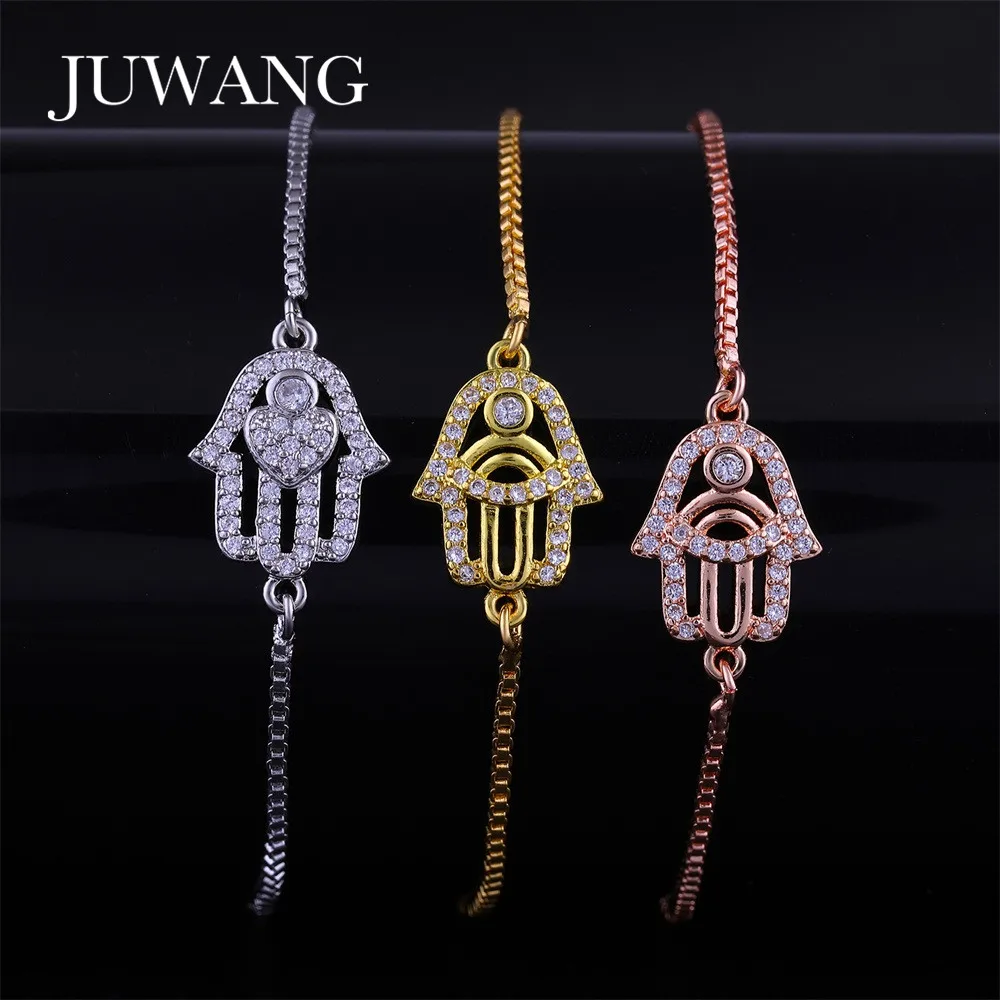 JUWANG новые модные самодельные браслеты с шармами для женщин Подарки CZ Стразы