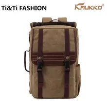 Genuine Kaukko Canvas Backpacks Sac Homme Femme Women Laptop Bag women bag Black Waterproof School Bags Creeper Backpack