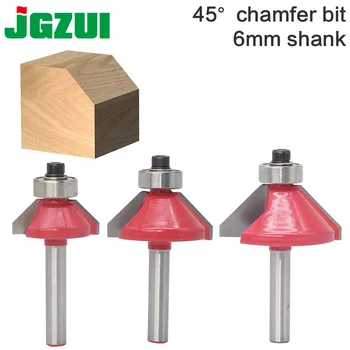 

Chamfer Edge Forming Router Bit - 6" Shank CNC tools solid carbide round