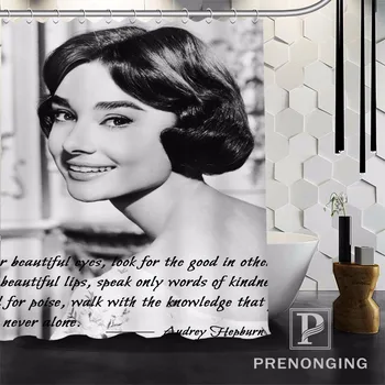 

Personalized Custom Shower Curtain Audrey Hepburn Home Decoration Bathing Curtains Cloth Waterproof Polyester S-171120-2
