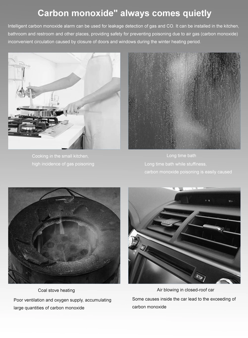 Uso da cozinha heiman sem fio HS1CA-E