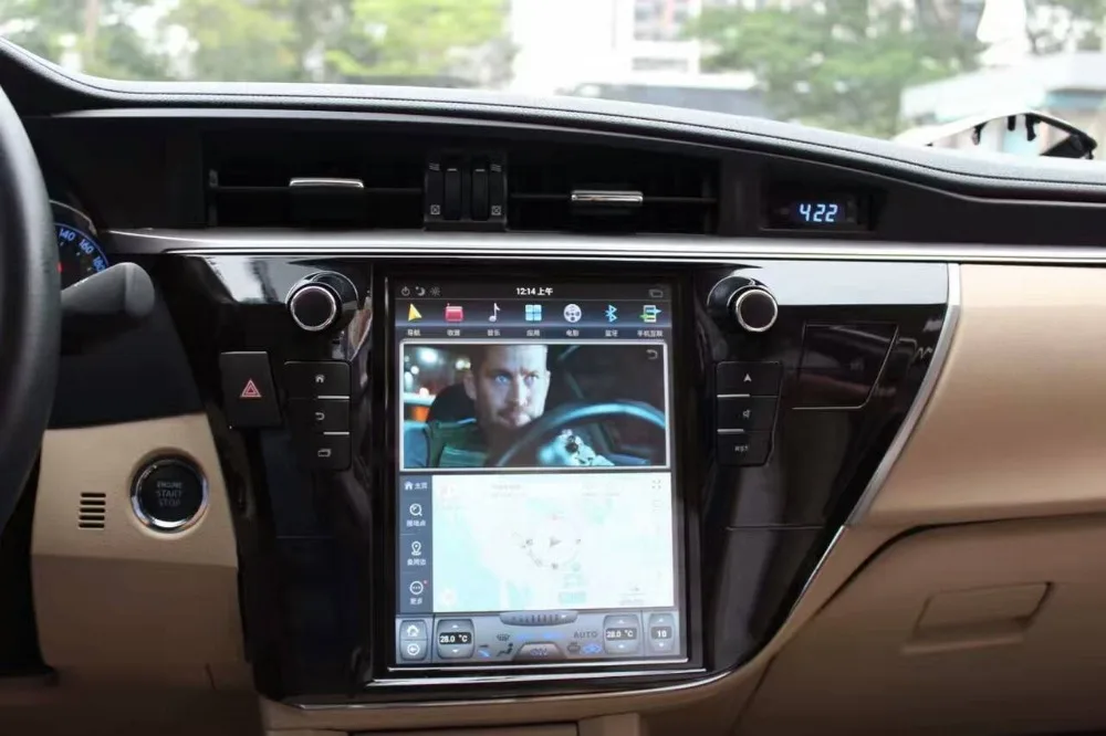 10,4 дюймов вертикальный экран Tesla стиль Android 8,1 автомобильный DVD gps радио плеер для Toyota Corolla 2013- px6 carplay навигация