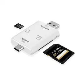 Usb type-C 3 в 1 многофункциональный адаптер для чтения карт памяти USB Поддержка TF/SD OTG кардридер для Macbook камера Android телефон