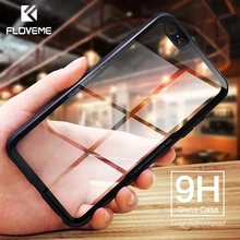 FLOVEME противоударный Закаленное Стекло чехол для телефона для iPhone 6 6s антидетонационных защитный Стекло чехлы для iPhone X 7 8 плюс Чехол Коке чехол на айфон 6 7 8