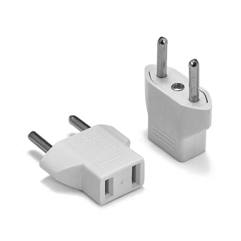 500pcs US JP To EU European German Plug Adapter 2 Pin US AU EU Euro
