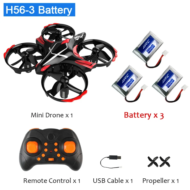 JJRC H36 мини Drone Quadcopter 3D флип Безголовый режим один ключ возвращение вертолет дроны VS JJRC H8 Mini Дрон best игрушки для детей - Цвет: H56-Black-3 Battery