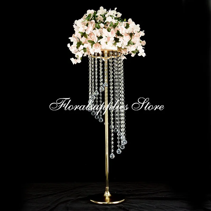 Crystal Flower Stand Wedding Road Lead Tall Flower Holders Centerpiece