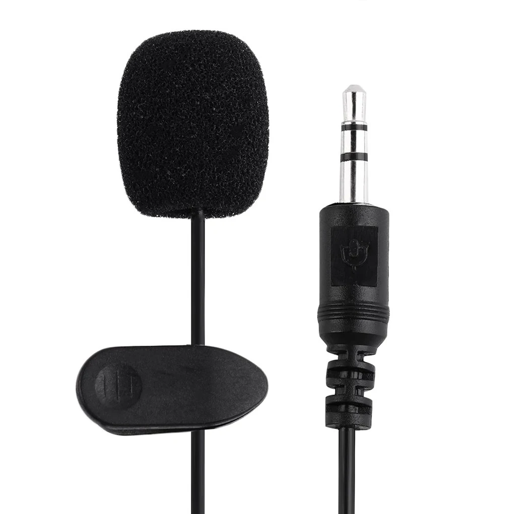 

3.5mm Mini Hands Free Microphone Clip On Lapel Teaching Speeching Mic For PC Notebook Laptop Skype