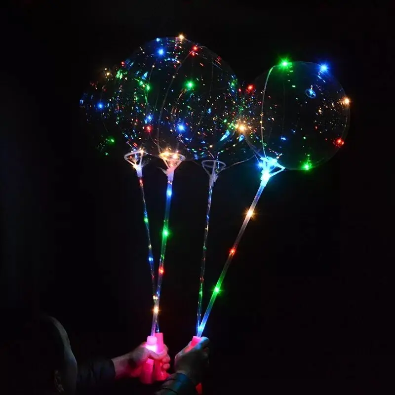 18inch Luminous Led Balloons Clear Bubble Balloon With Led Strip Copper