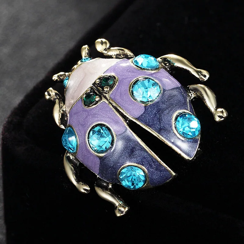 Small Size Insect Brooches Jewelry For Men Accessory Cute ladybug Pin