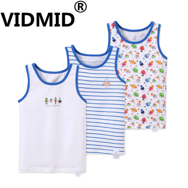 

VIDMID Sleeveless Baby Boys T-shirts Children Tops Summer kids Vests baby boys tops Boy's clothes Cotton tanks vests tee 7010 73
