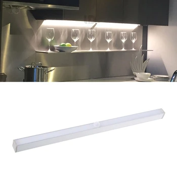 

20LED Wireless Battery Powered PIR Motion Sensor Night Light Bar Stairs Wall Wardrobe