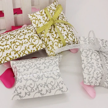 

Free shipping 200pcs/lot pucker pillow wedding paper box , by3001