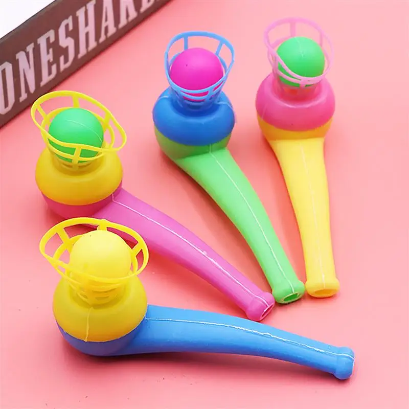 FunPa 12PCS Pipe Ball Party Gifts Colorful Magic Blowing Pipe Floating Ball Children Toys Party Favors Birthday Present for Kids