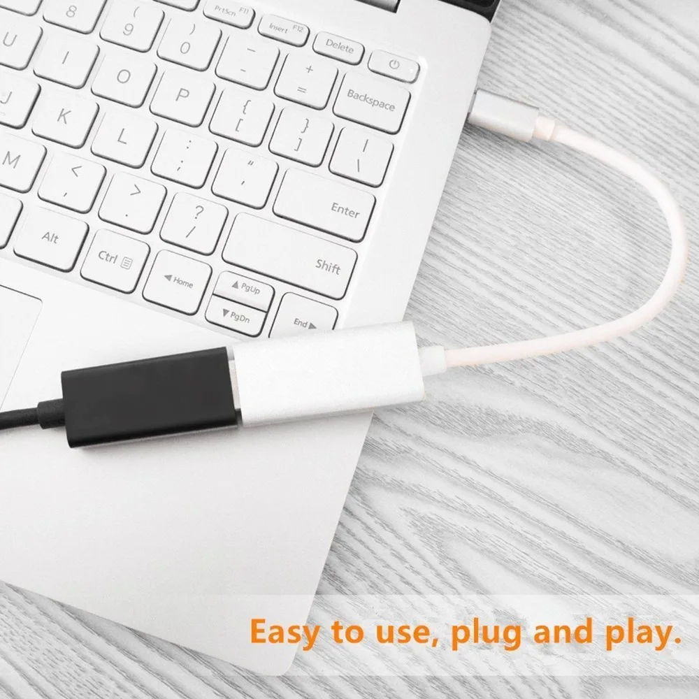 USB C к DisplayPort адаптер Тип DP конвертер Поддержка 4K UHD 1080P для Macbook|Кабели VGA| |