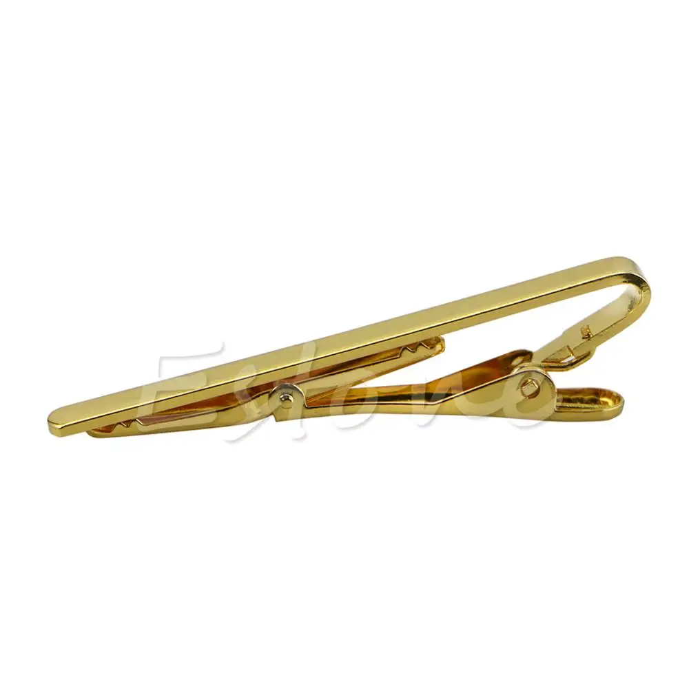 

Fashion Men Metal Silver Gold Simple Necktie Tie Bar Clasp Clip Clamp Pin