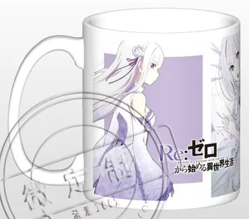 

New Re:Life in a different world from zero Emiria Ceramic Coffee Mug White Color Or Color Changed Cup