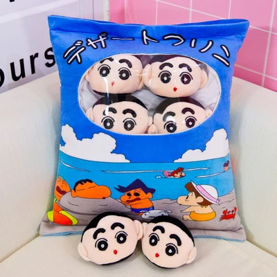 Candice guo плюшевая игрушка Плюшевая Кукла мультяшная Одна сумка Doraemon cat Crayon Shin-chan totoro посылка Подушка подарок 1 сумка - Цвет: Crayon Shin-chan