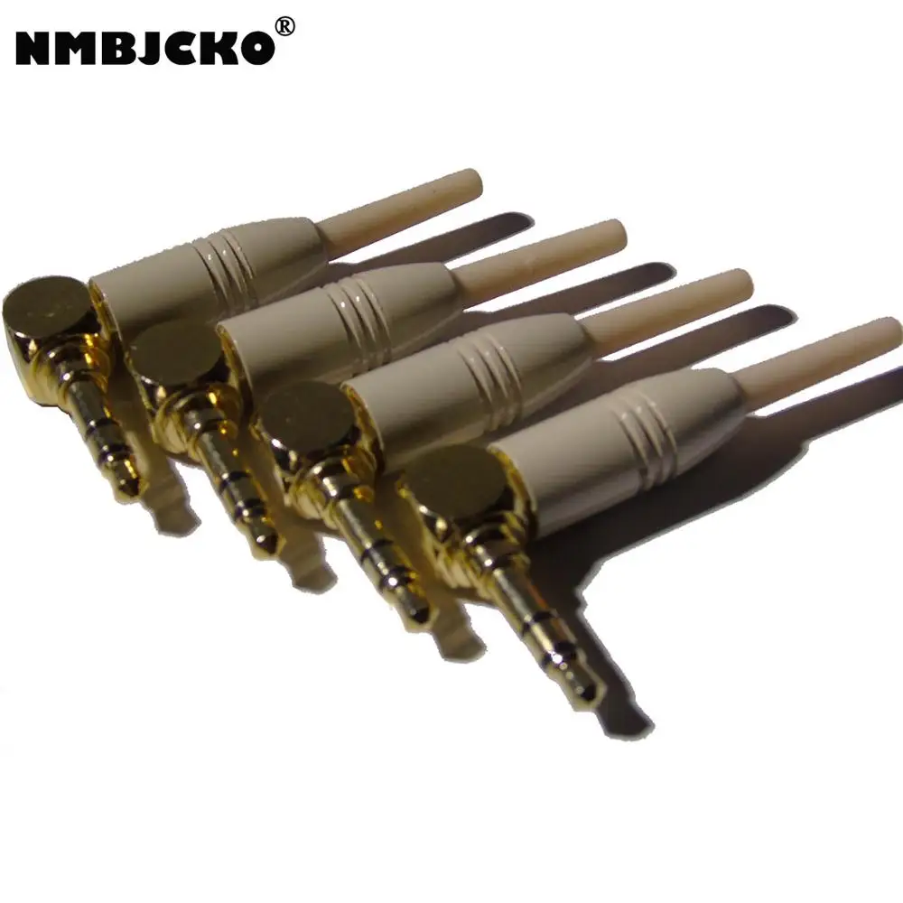 

NMBJCKO 50pcs/lot complexion 3.5mm Audio Jack 3 Poles Earphone Splice Adapter HiFi Headphone 90 Degree