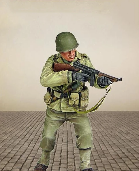 

1/35 Scale Unpainted Resin Figure U.S Soldier in Pacific battlefield WW2