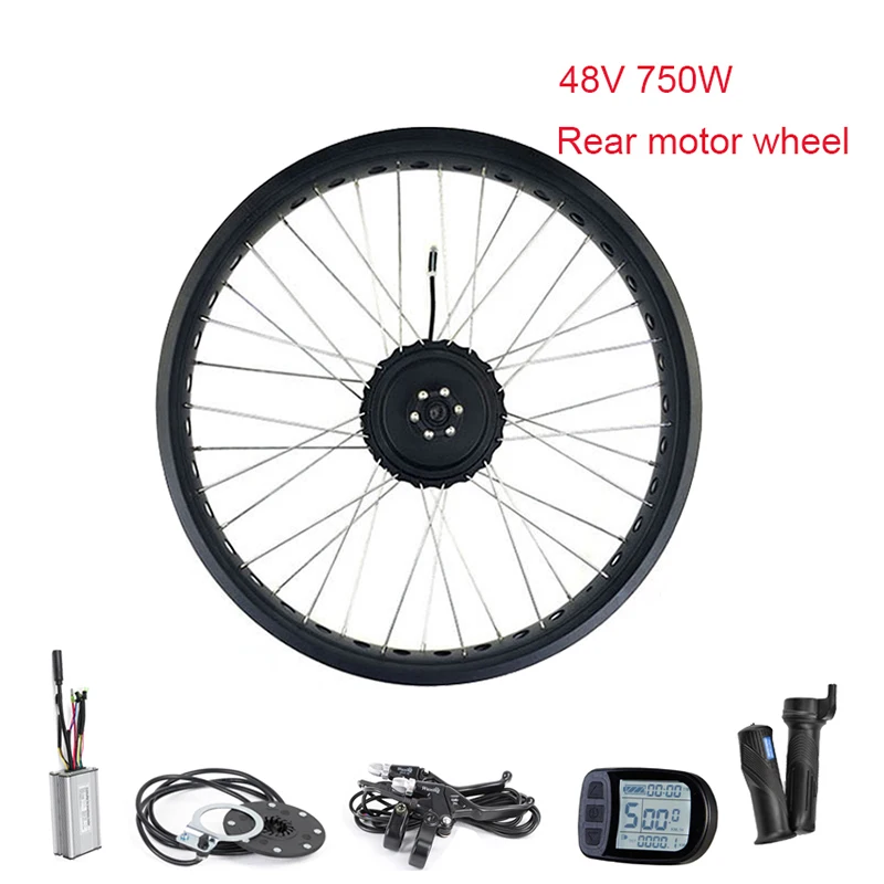 

Bike Electric Kit Wheels Fatbike Electric Drive for a Bicycle Rear Motor Wheel 750 Watt 26 " Bicycle Kit Kt Bike Controller