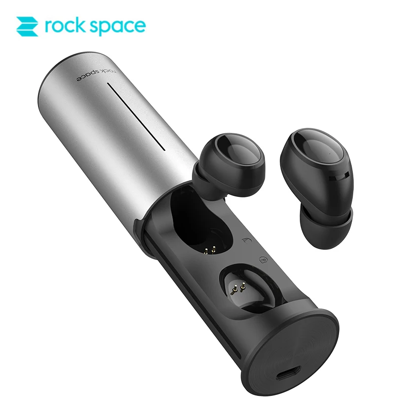 

ROCKSPACE TWS Earphones In Ear Bluetooth Magnetic charging Box Earbuds For Sport Running With Mic Sweatproof Wireless Headphones