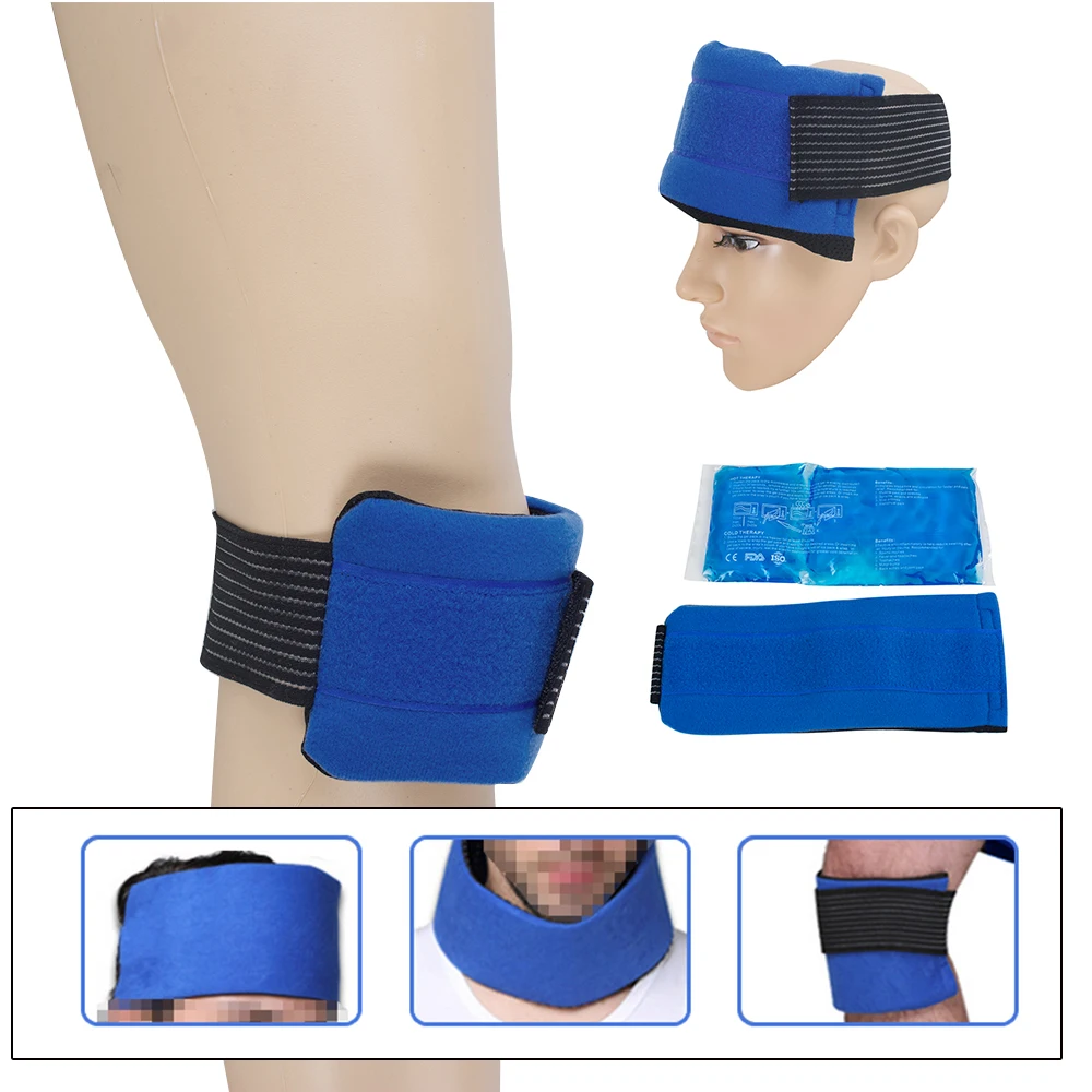 

2018 New Headgear, wrist, elbow, knee cloth cover, gel hot and cold ice pack