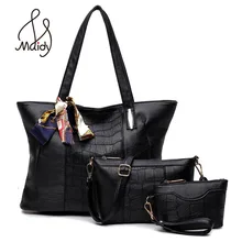 Capa de Cuero de Las Mujeres Mensajero Bolsas de Hombro Bolsas Bolso Compuesto Conjunto De 3 Bolsos de piel de Serpiente Piel de Serpiente Billetera Conjunto Bolsa de Marca