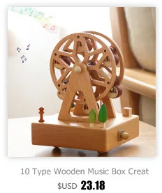Пуанты в форме сердца деревянная музыкальная шкатулка механические музыкальные шкатулки коробки Девушки карусель ручной кривошипный механизм для нового подарка
