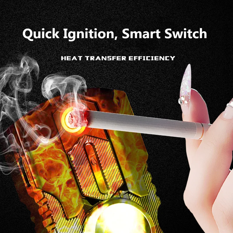 Hand Spinner Usb Electronic Cigarette Lighter Windproof Flameless Plasma Arc 7 Led Colors Fidget Toy Men Gifts | Дом и сад