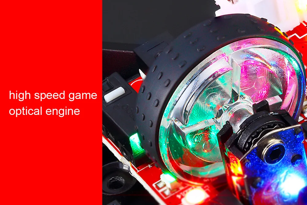 Новый motospeed V20 игровой Мышь 5000 Точек на дюйм 7 Пуговицы красочные Дыхание LED Проводная оптическая компьютерной игры Мышь для PC Gamer черный