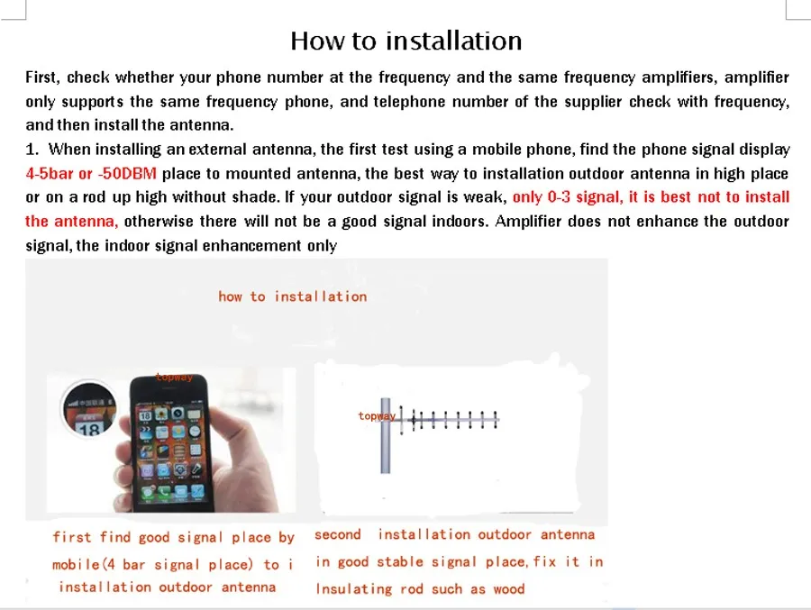 how to installation 01 yagi topway