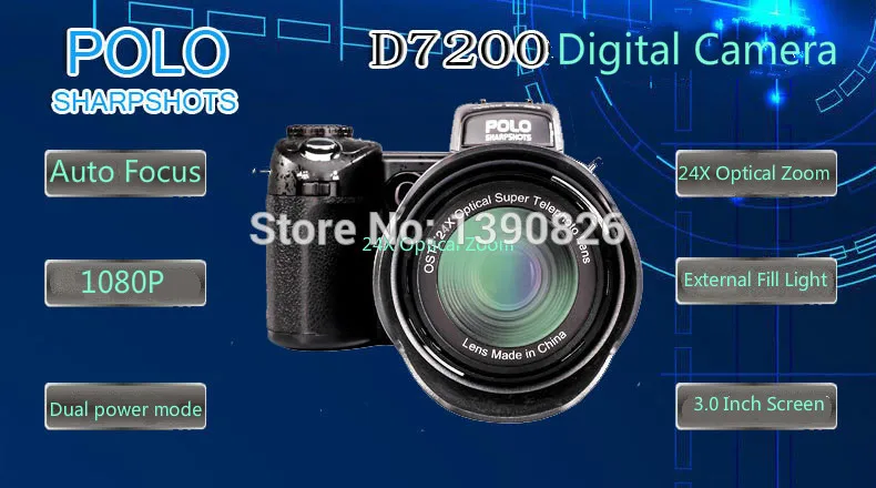 Protax D7200 Цифровая видеокамера 33MP профессиональная камера 24X оптический зум плюс светодиодный налобный фонарь литиевая батарея с качественной сумкой