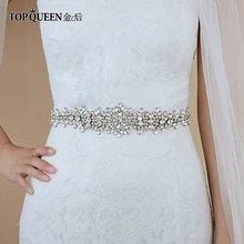 TOPQUEEN S319B Свадебные ремни со стразами свадебные пояса, хрустальные свадебные ленты свадебные пояса для свадебного платья