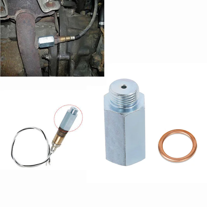 

Stainless Steel Oxygen Sensor Extender + Gasket Spacer For Decat & Hydrogen M18
