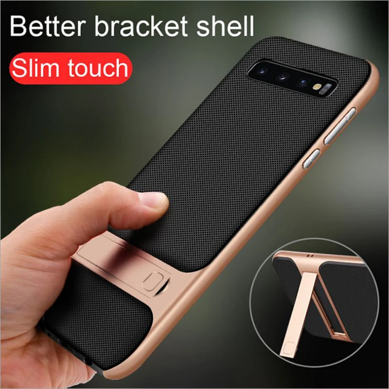 

CAPSSICUM Kickstand Case for Samsung Galaxy S10 Plus S10E Cases PC Stand Back Cover Shell for Samsung S10 PLUS S10E